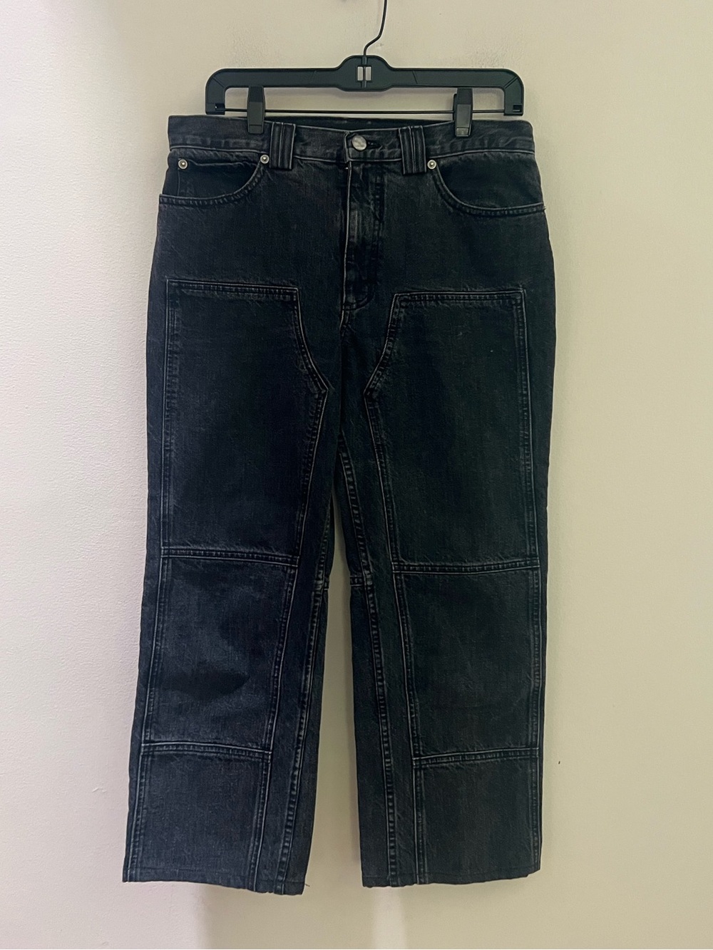 Rachel coney Woman’s Black Patchwork Straight-Leg Jeans